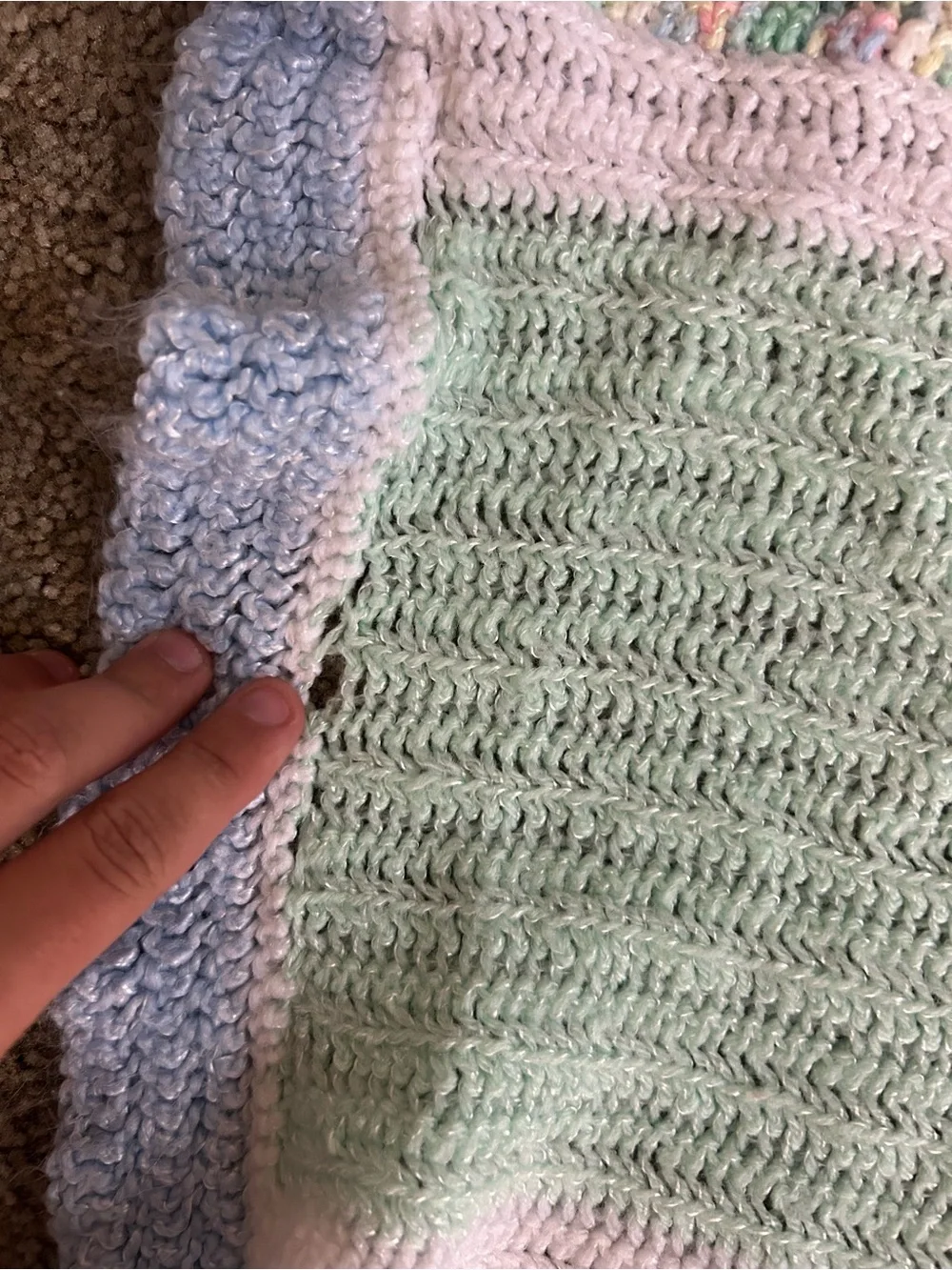Handmade soft knitted